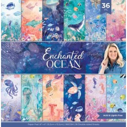 (S-EO-PAD6)Crafter's Companion Enchanted Ocean 6x6 Inch Paper Pad
