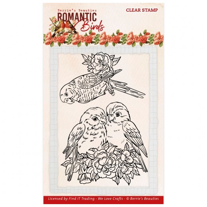 (BBCS10007)Clear Stamps - Berries Beauties - Romantic Birds - Parrots