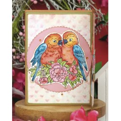 (BBCS10007)Clear Stamps - Berries Beauties - Romantic Birds - Parrots