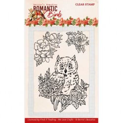 (BBCS10008)Clear Stamps - Berries Beauties - Romantic Birds - Owl