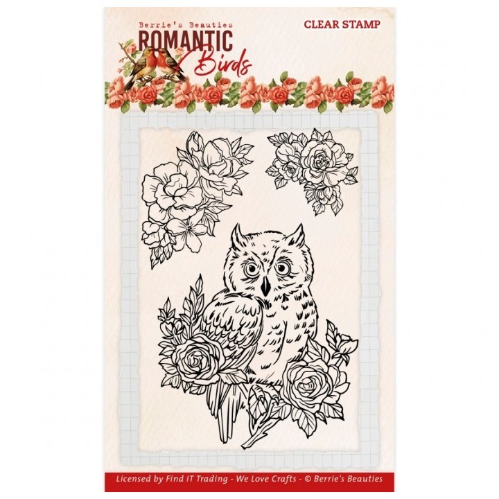 (BBCS10008)Clear Stamps - Berries Beauties - Romantic Birds - Owl