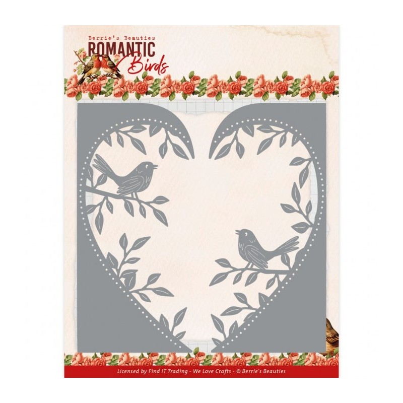 (BBD10011)Dies - Berries Beauties - Romantic Birds - Romantic Heart