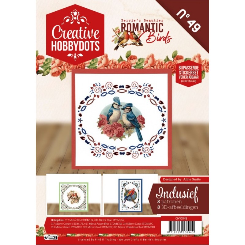 (CH10049)Creative Hobbydots 49 - Berrie's Beaties - Romantic Birds