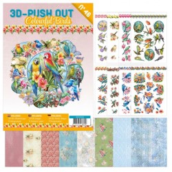 (3DPO10046)3D Push-Out Book 46 - Colourful Birds