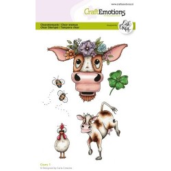 (1583)CraftEmotions clearstamps A6 - Cows 1 Carla Creaties