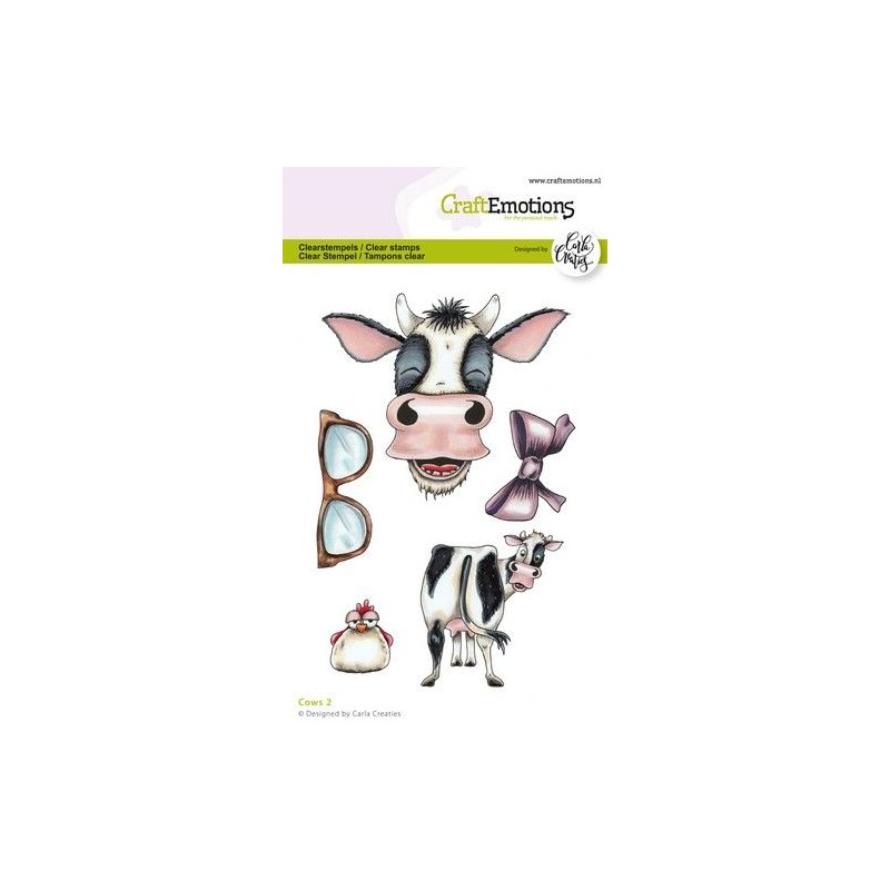 (1584)CraftEmotions clearstamps A6 - Cows 2 Carla Creaties