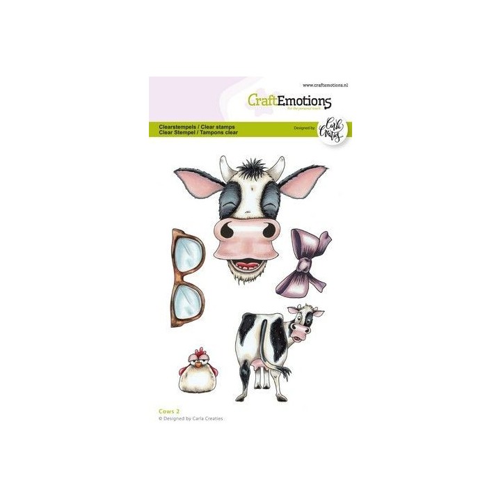 (1584)CraftEmotions clearstamps A6 - Cows 2 Carla Creaties