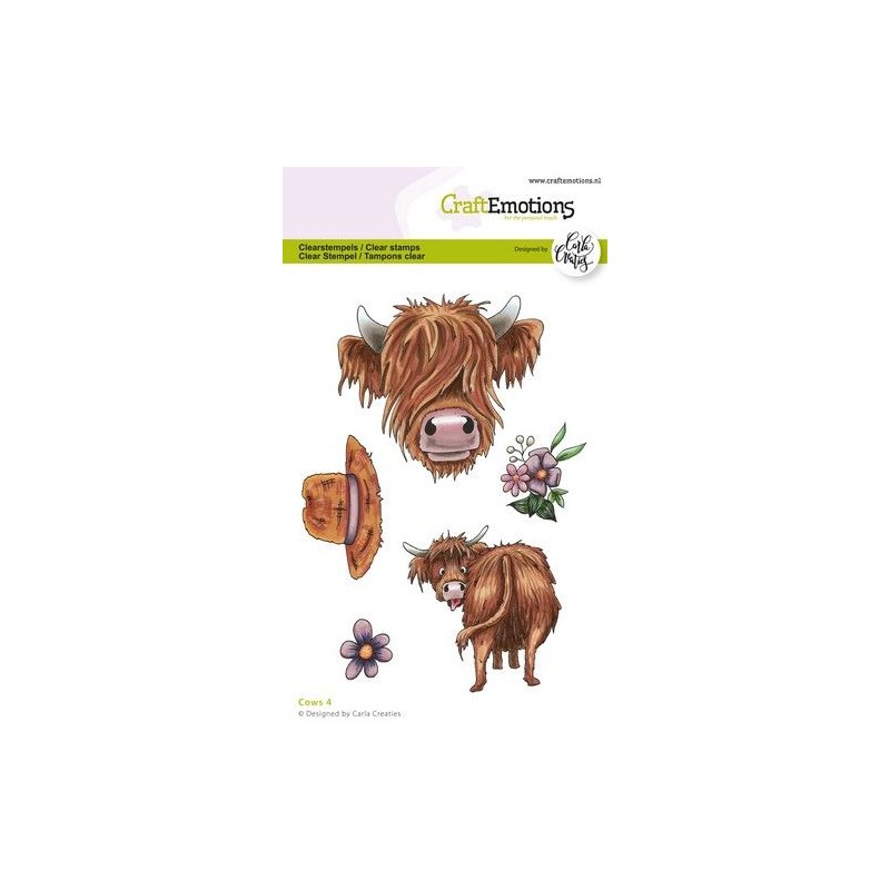 (1586)CraftEmotions clearstamps A6 - Cows 4 Carla Creaties