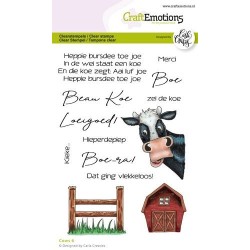 (1588)CraftEmotions clearstamps A6 - Cows 6 Text (NL) Carla Creaties