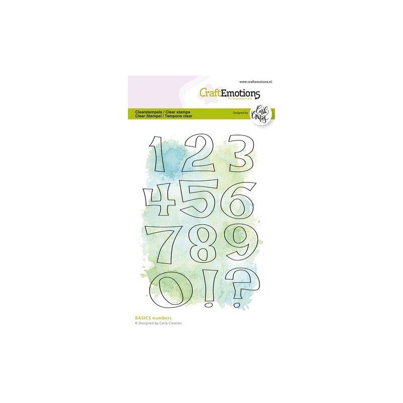 (2614)CraftEmotions clearstamps A6 - CC BASICS Numbers A6 Carla Creaties