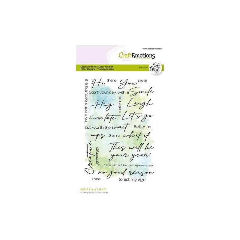 (2617)CraftEmotions clearstamps A6 - CC BASICS Text 1 A6 (EN) Carla Creaties