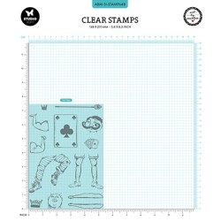(ABM-SI-STAMP648)Studio light clear stamp Playing card men Signature Collection nr.648