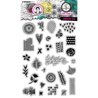 (ABM-SI-STAMP689)Studio light rubber stamp Journaling deco Signature Collection nr.689