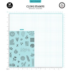 (ABM-SI-STAMP689)Studio light rubber stamp Journaling deco Signature Collection nr.689