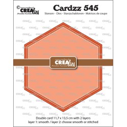 (CLCZ545)Crealies Cardzz Dubbele kaart Zeshoek 11,7x13,5cm