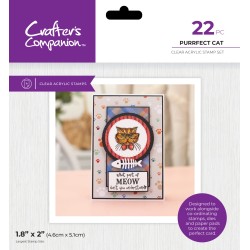 (CC-PR-CA-ST-PURC)Crafter's Companion Pets Rule Clear Stamp Purrfect Cat