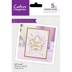 (CC-STD-SHST)Crafter's Companion Confetti Cut In Dies Stamp & Die Shining Star