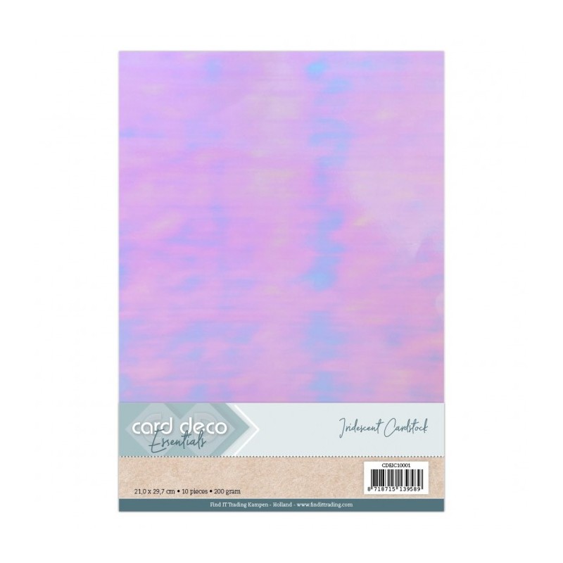 (CDEIC10001)Card Deco Essentials - Iridescent Cardstock 200 Grams A4- Pink (10pcs)