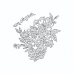 (CO729103)Couture Creations GoLetterPress Impression Stamp - Stamp 3 - Just For You Floral