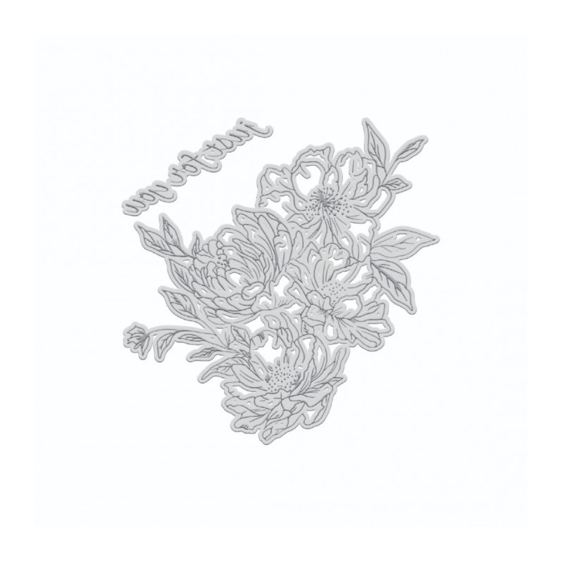 (CO729103)Couture Creations GoLetterPress Impression Stamp - Stamp 3 - Just For You Floral