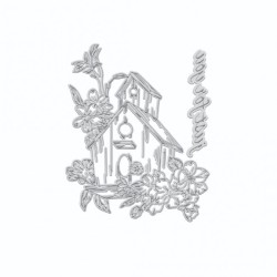 (CO729104)Couture Creations GoLetterPress Impression Stamp - Stamp 4 - Just For You Home Floral