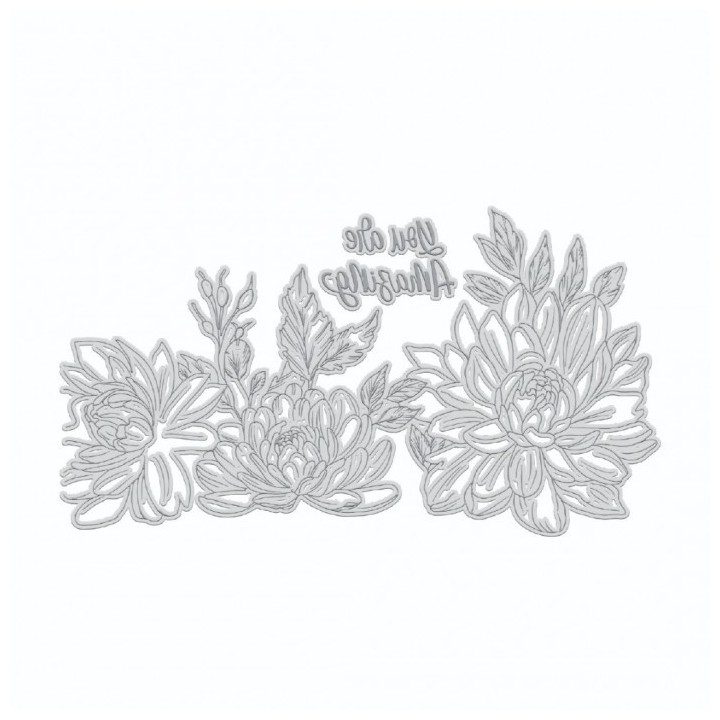 (CO729107)Couture Creations GoLetterPress Impression Stamp - Stamp 7 - You Are Amazing Floral