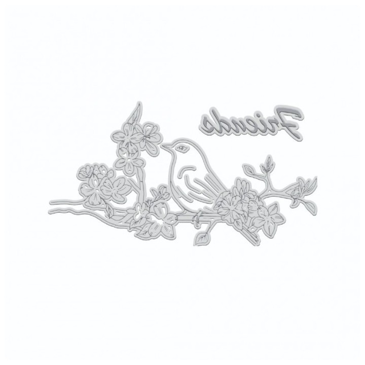 (CO729108)Couture Creations GoLetterPress Impression Stamp - Stamp 8 - Friends Floral