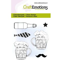 (5030)CraftEmotions clearstamps 6x7cm - Beer
