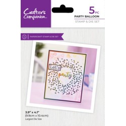 (CC-STD-PABA)Crafter's Companion Confetti Cut In Dies Stamp & Die Party Balloon