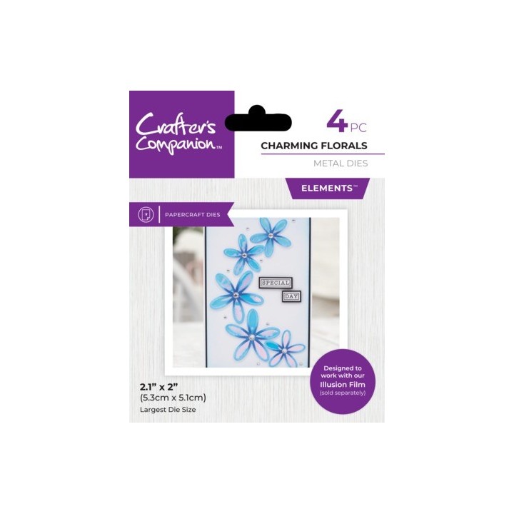 (CC-MD-ELE-CHFL)Crafter's Companion Fantasy Film Metal Dies Elements Charming Florals