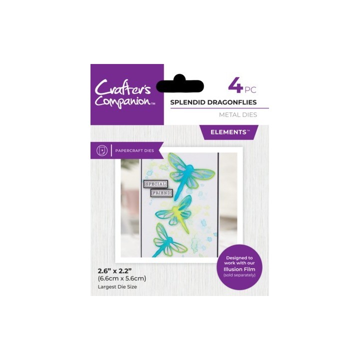 (CC-MD-ELE-SPDR)Crafter's Companion Fantasy Film Metal Dies Elements Splendid Dragonflies