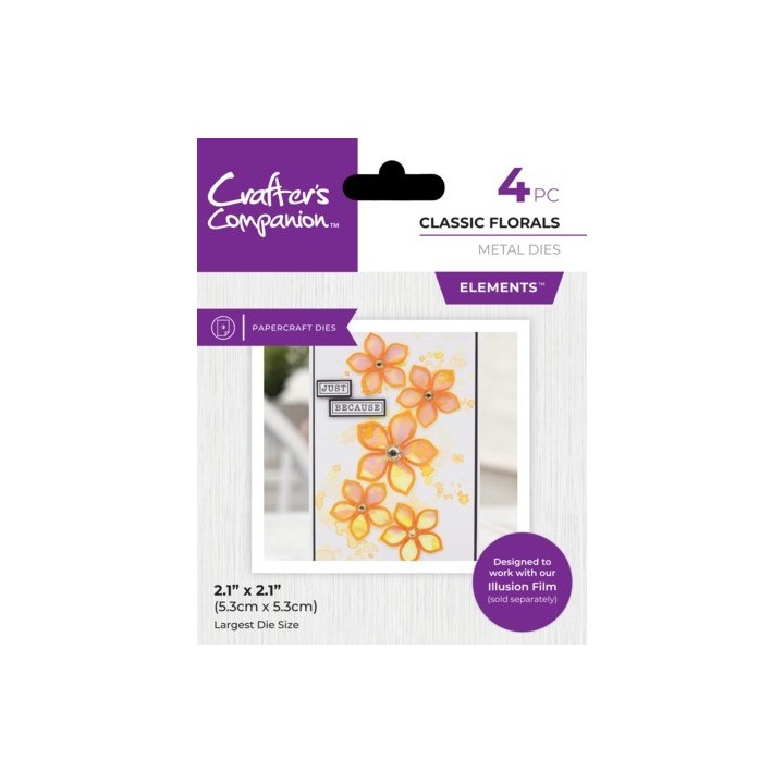 (CC-MD-ELE-CLFL)Crafter's Companion Fantasy Film Metal Dies Elements Classic Florals