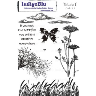 (Na I Mtd)IndigoBlu Nature I Mounted A5 Rubber Stamp