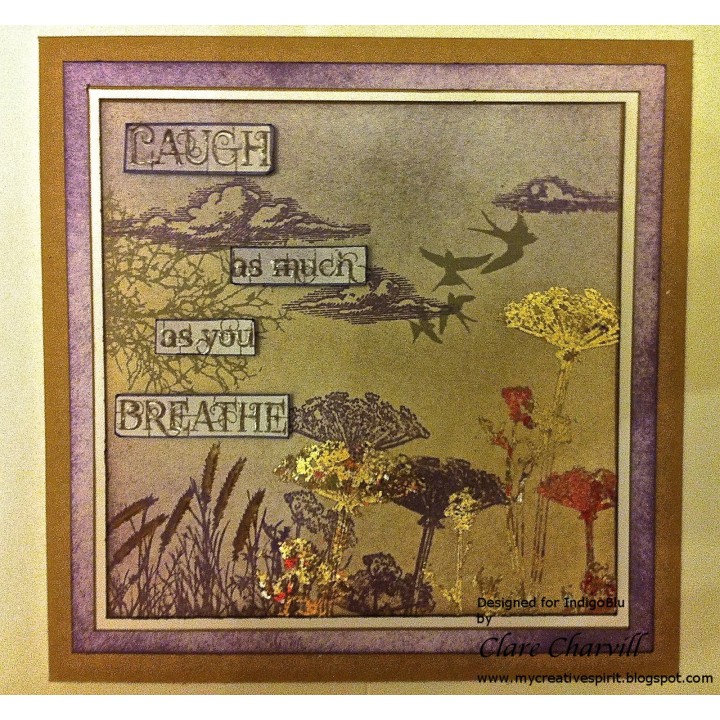 (Na I Mtd)IndigoBlu Nature I Mounted A5 Rubber Stamp