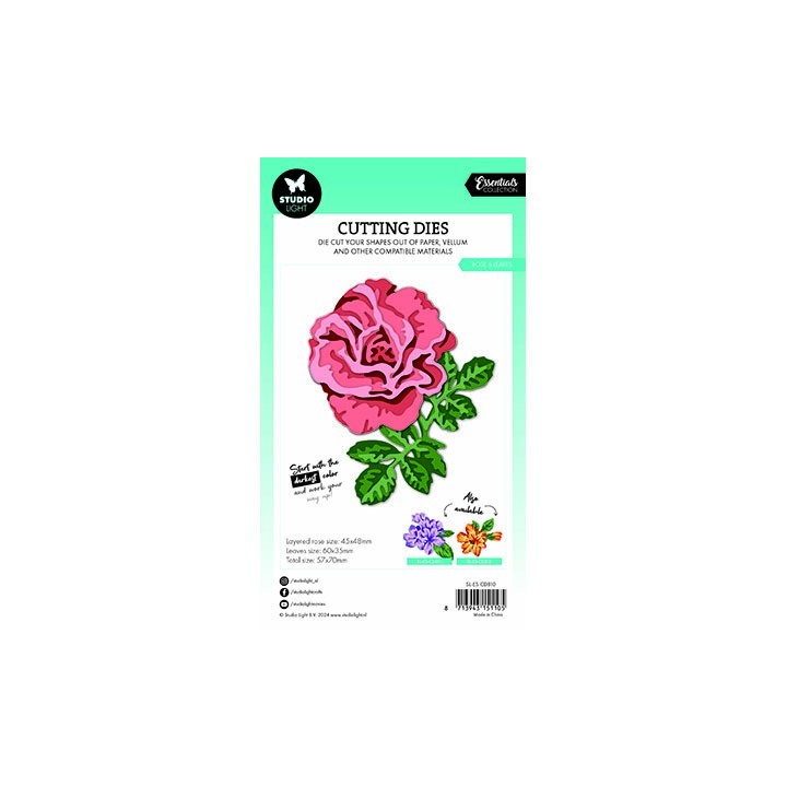 (SL-ES-CD810)Studio Light SL Cutting Die Layered - Rose & leaves Essentials