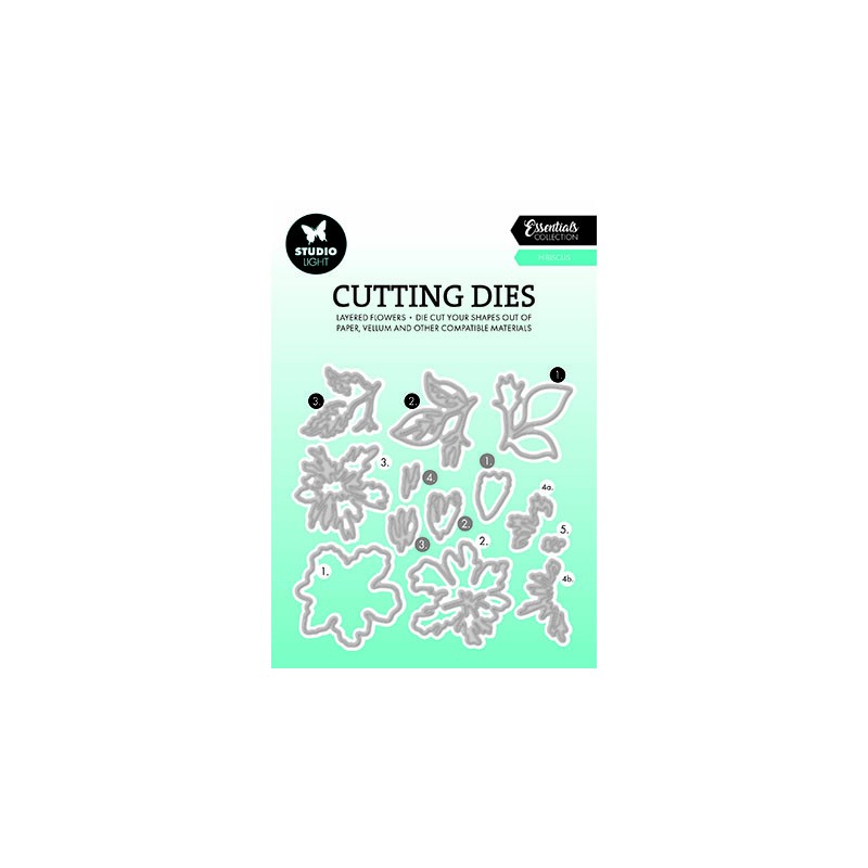 (SL-ES-CD812)Studio Light SL Cutting Die Layered - Hibiscus Essentials nr.812