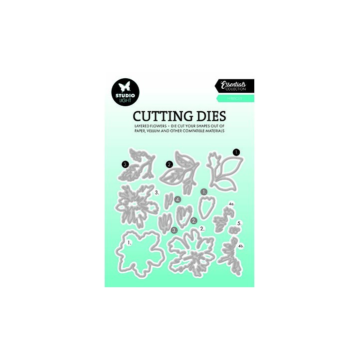 (SL-ES-CD812)Studio Light SL Cutting Die Layered - Hibiscus Essentials nr.812