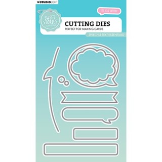 (SL-SS-CD821)Studio Light Cutting Die Speech & tekst essentials Sweet Stories nr.821