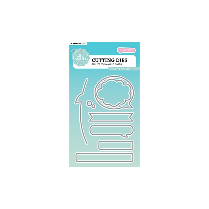(SL-SS-CD821)Studio Light Cutting Die Speech & tekst essentials Sweet Stories nr.821