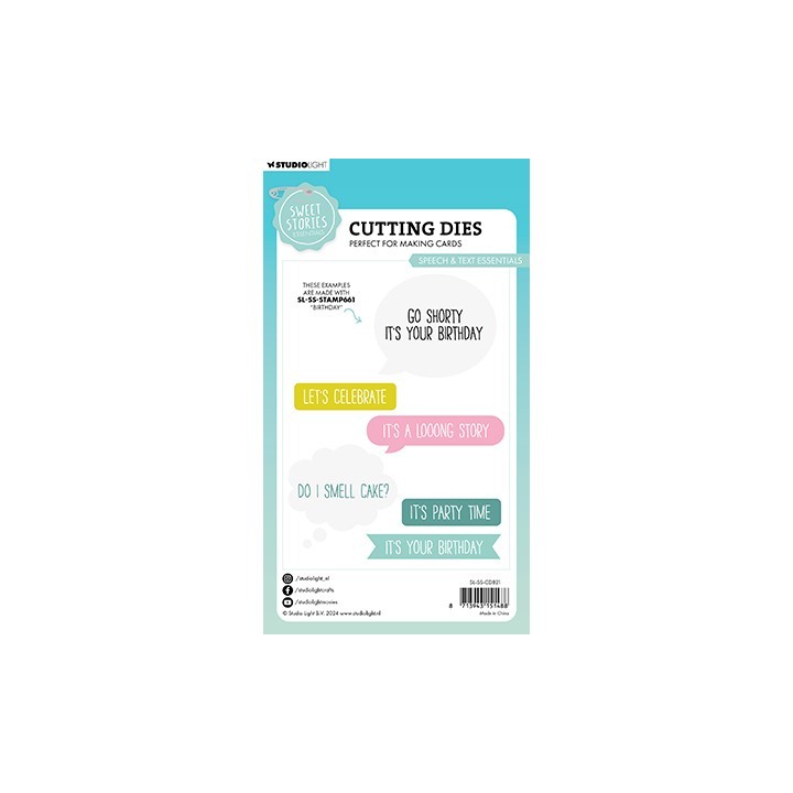 (SL-SS-CD821)Studio Light Cutting Die Speech & tekst essentials Sweet Stories nr.821