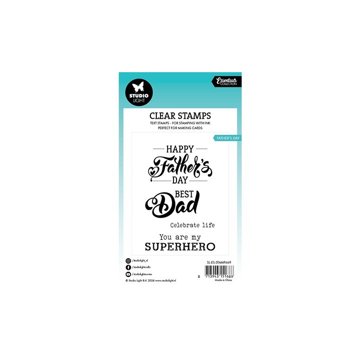 (SL-ES-STAMP669)Studio light SL Clear stamp Fathersday Essentials nr.669