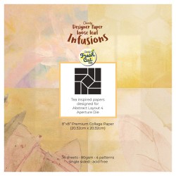 (ACC-CA-31464-88)Groovi - TEA PAPERS - ABSTRACT LAYOUT 4 INFUSIONS COLLAGE PAPER 8" X 8"