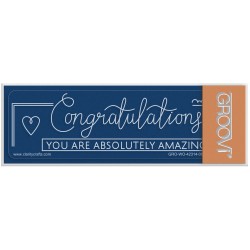 (GRO-WO-42314-06)Groovi® SPACER PLATE CONGRATULATIONS RIBBON SENTIMENTS