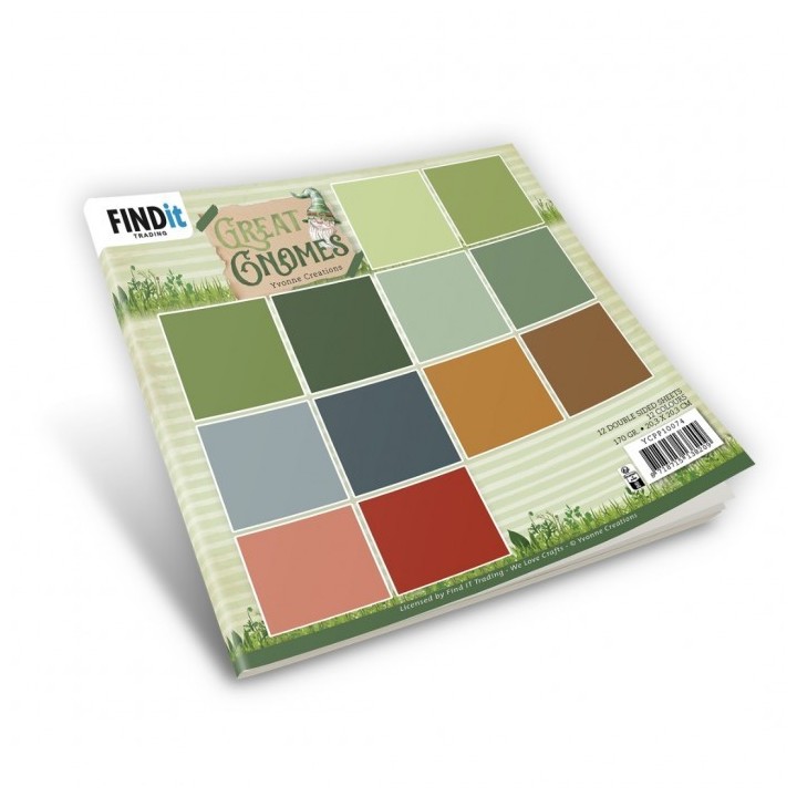 (YCPP10074)Paperpack - Yvonne Creations - Great Gnomes - Solid Colours