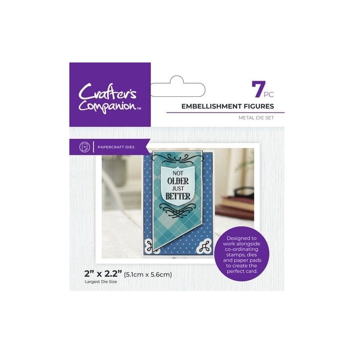 (CC-MM-MD-EMFI)Crafter's Companion Modern Man Metal Dies Embellishments Figures