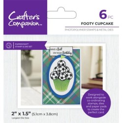 (CC-MM-STD-FOOC)Crafter's Companion Modern Man Stamp & Dies Footy Cupcakes