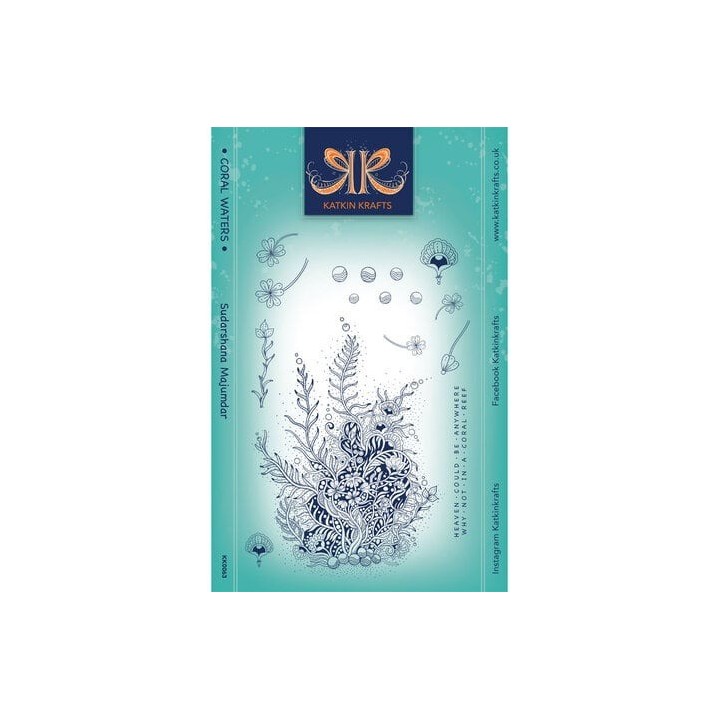 (KK0063)Katkin Krafts Coral Waters A5 Clear Stamp Set