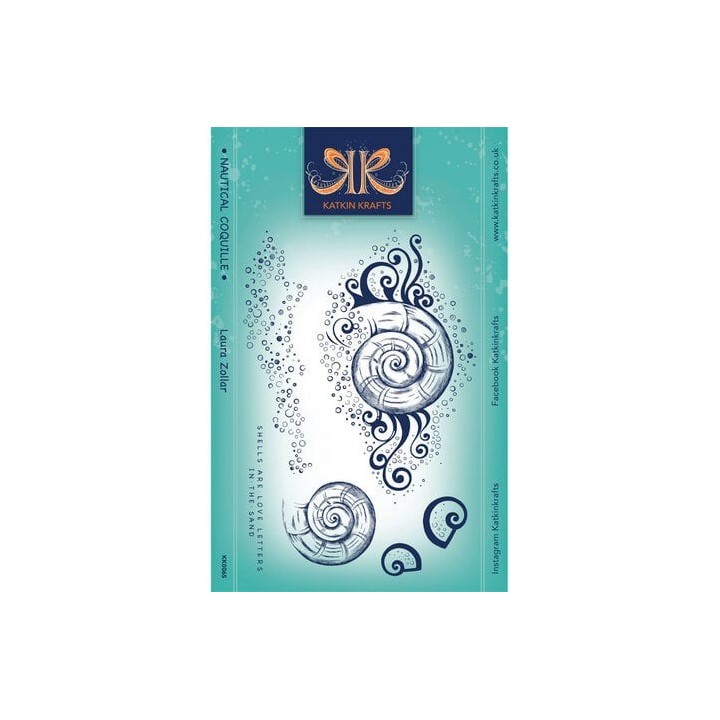 (KK0065)Katkin Krafts Nautical Coquille A5 Clear Stamp Set