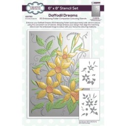 (CEST153)Creative Expressions Companion Colouring Stencil Daffodil Dreams (2pcs)