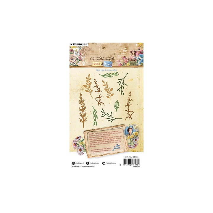 (JMA-WAF-CD826)Studio Light Cutting Die Sprigs & sprouts Wild & Free nr.826